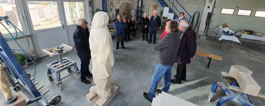 Atelierbesuch bei Helmuth Hampel. 