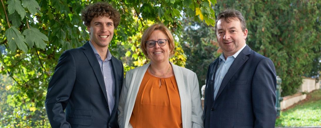 Das Bild zeigt von links: Nico Ach, Bärbel Stahl, Albert Riedelsheimer 