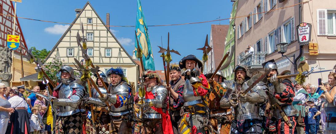 Das Bild zeigt mehrere Ritter