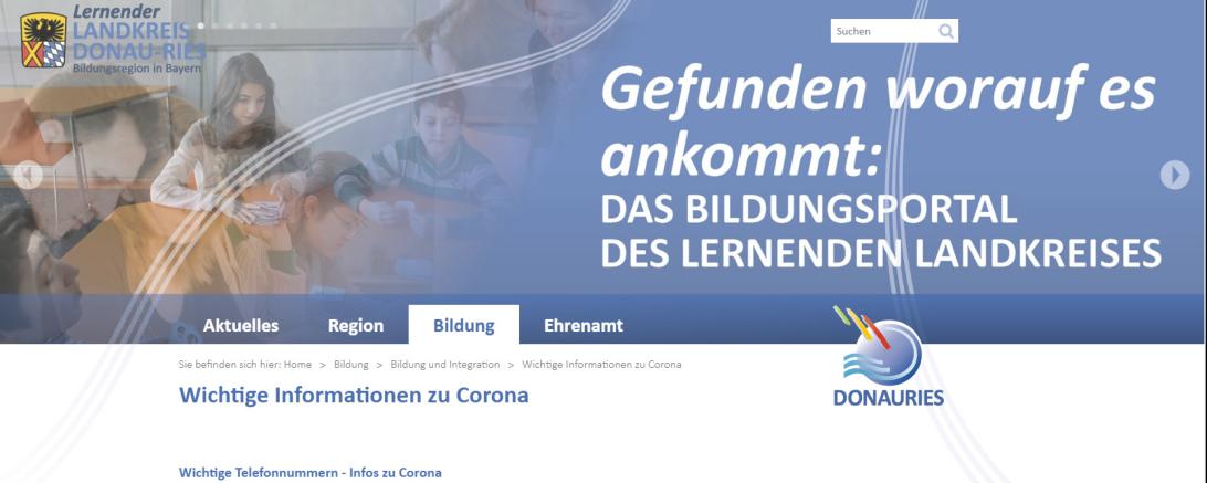 Screenshot Website LRA