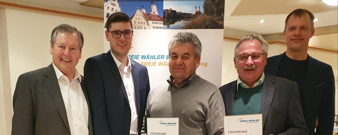 Ehrung auf der Wahlveranstaltung der Freien Wähler