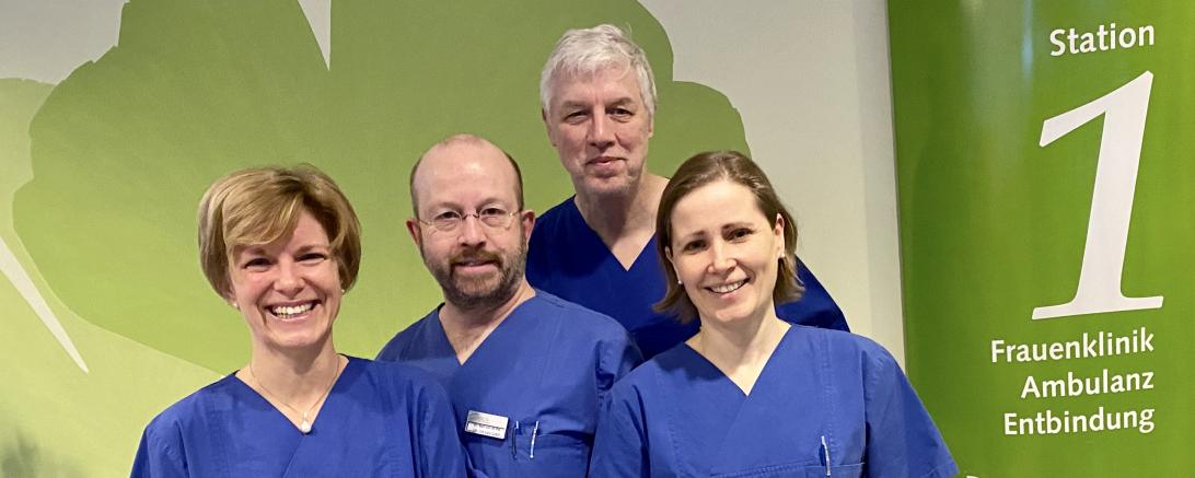 Dr. Werner Stein mit seinen Oberärzten