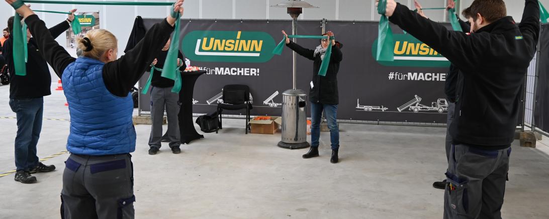 Der erste Gesundheitstag der Firma UNSINN.