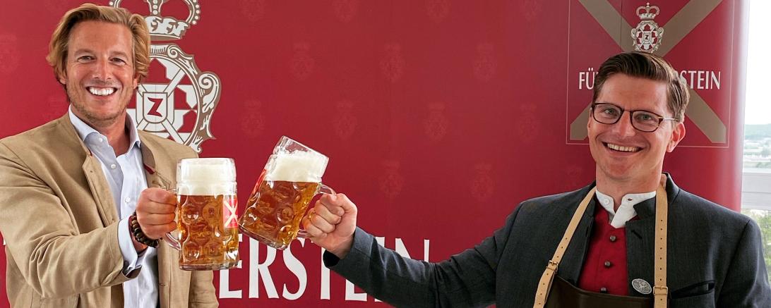  Carl-Eugen Prinz zu Oettingen-Wallerstein (links) und OB David Wittner 