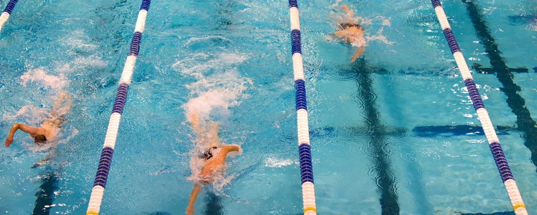 Schwimmer im Hallenbad