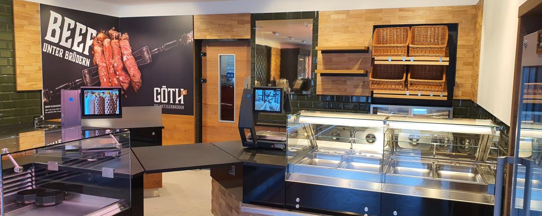 Metzgereitheke, leer