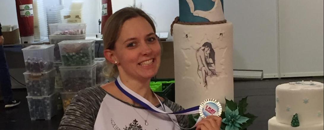 1. Platz für Jennifer Kristens winterliche Hochzeitstorte. 