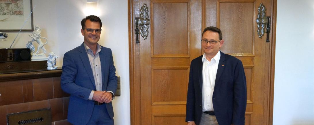MdB Ulrich Lange und OB Jürgen Sorré haben sich vergangene Woche zu einem ersten gemeinsamen Gespräch getroffen. 