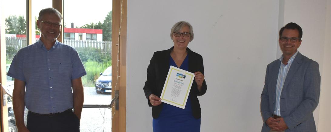 Donauwörth erfüllt weiterhin alle fünf Kriterien der Fairtrade-Towns Kampagne und trägt für weitere zwei Jahre den Titel Fairtrade-Stadt.