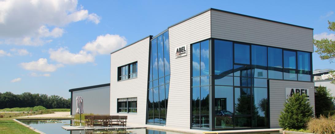 Das Bürogebäude der Firma Abel Wellpappe in Form.