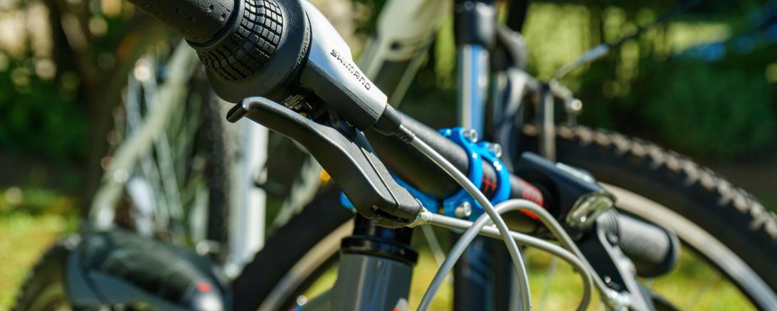 Lenker eines Mountainbikes