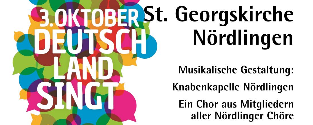 Plakat Nördlingen für "3. Oktober - Deutschland singt"