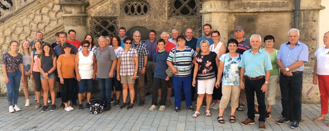 Das Bild zeigt die Teilnehmer an der Radtour zur Stadt Nördlingen