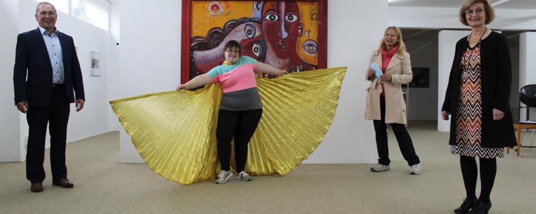 Das Bild zeigt von links Günter Schwendner, .Ulrike König, Annette Steinacker-Holst, Ursula Kneißl-Eder.