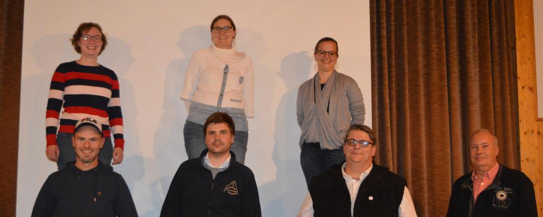 oben v. l. n. r. Claudia Radmiller,(Kommisarische Jugendleiterin) Andrea Geist (Schriftführerin), Daniela Gerstmeier (Schatzmeisterin) unten v. l. n. r. Stephan Geist (2. Vors.), Andreas Schiffelholz (1. Vors.), Jürgen Koller (3. Vors.), Bernd Zoels (Beisitzer)