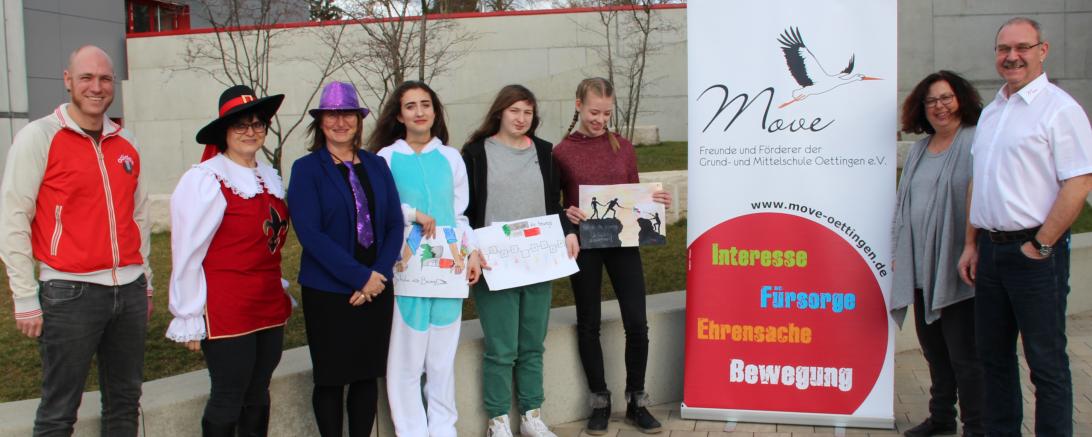 Das Bild zeigt den Förderverein „Move - Freunde und Förderer der Grund- und Mittelschule Oettingen e. V.“