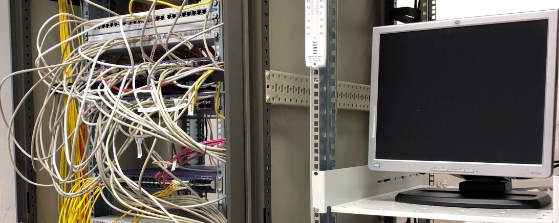 Einblick in den Serverraum der Stadt Nördlingen