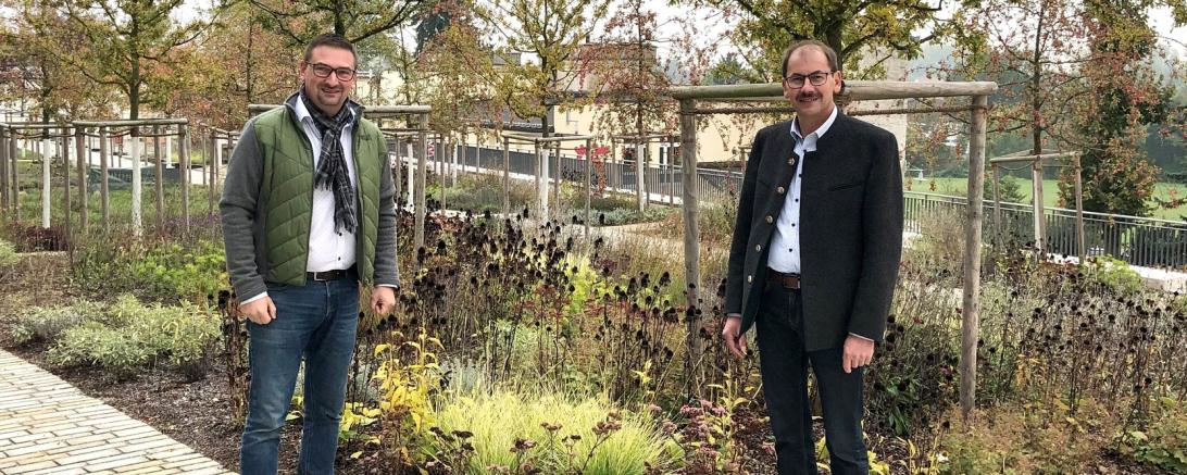 Der Radverkehrsbeauftragte des Landkreises Donau-Ries Alexander Wolfinger und der BBV-Kreisobmann Karlheinz Götz. 
