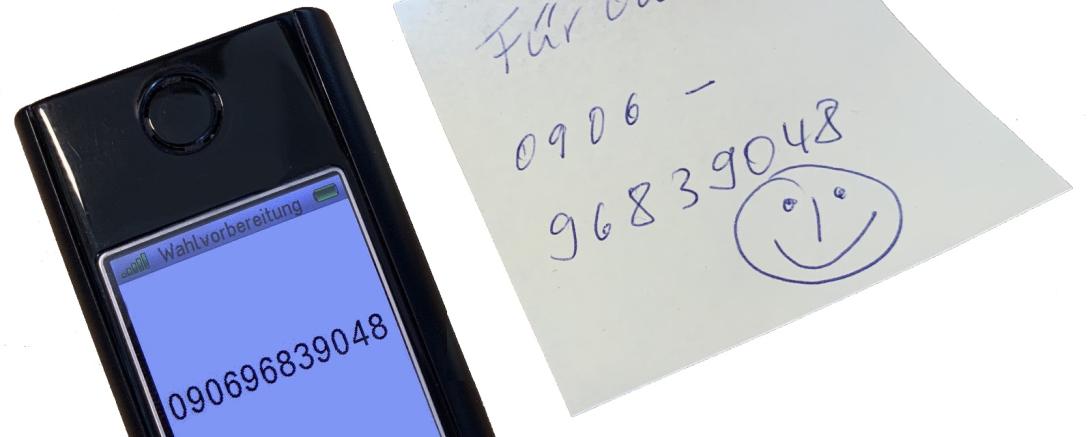 Das Bild zeigt die Nummer für die Telefonaktion