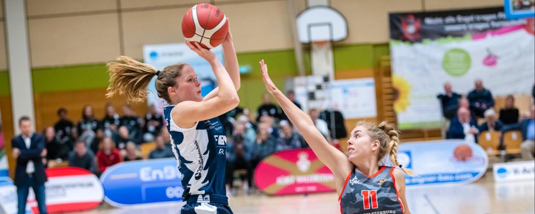 Nationalspielerin Anneke Schlüter von den XCYDE Angels war mit 25 Punkten, darunter vier Dreier, Topscorerin der Partie in Keltern. Die Niederlage beim Tabellenführer konnte auch sie nicht verhindern.