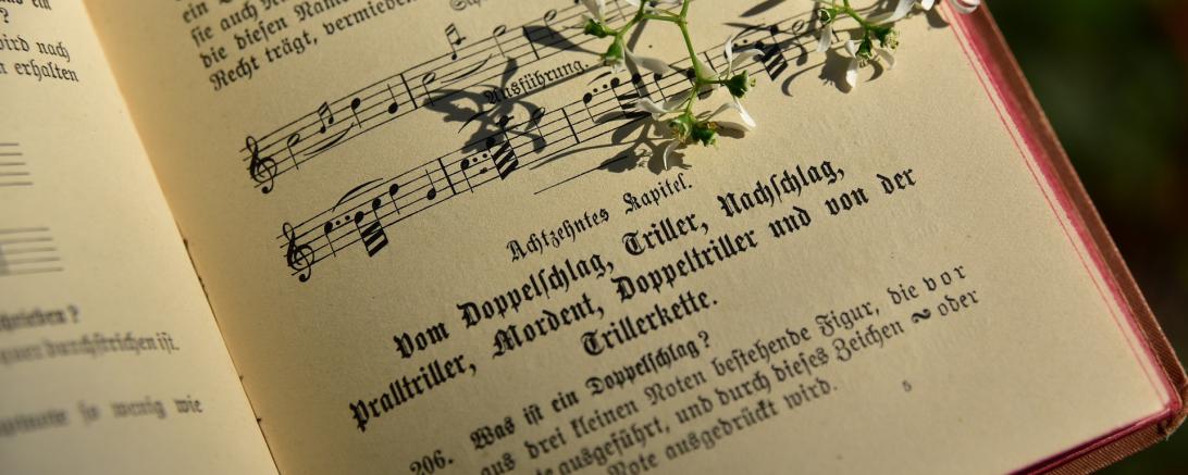 Das Bild zeigt ein Gesangsbuch.