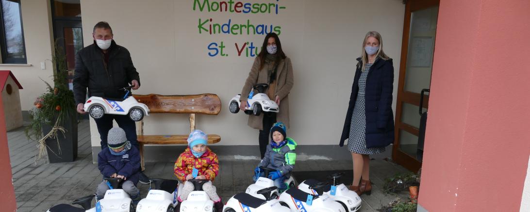 Spende aus dem VR-Gewinnsparen an Montessori-Kinderhaus