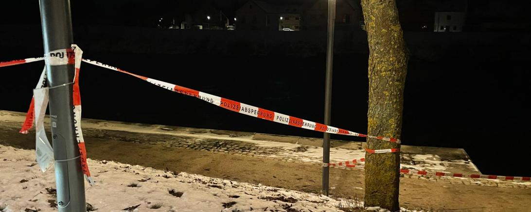 Absperrung am Donauhafen