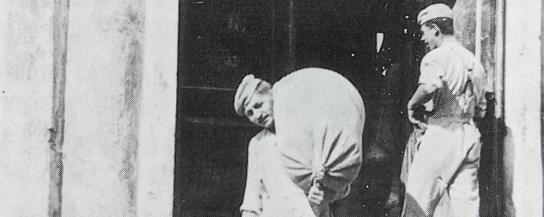 Das Bild zeigt den Mühlenbetrieb.