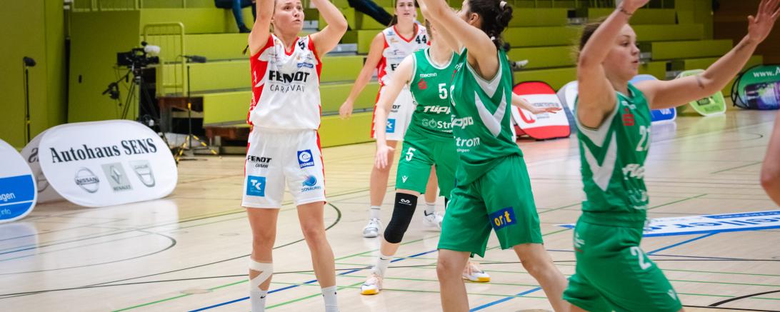 Das Bild zeigt die Angels gegen die flippo baskets.