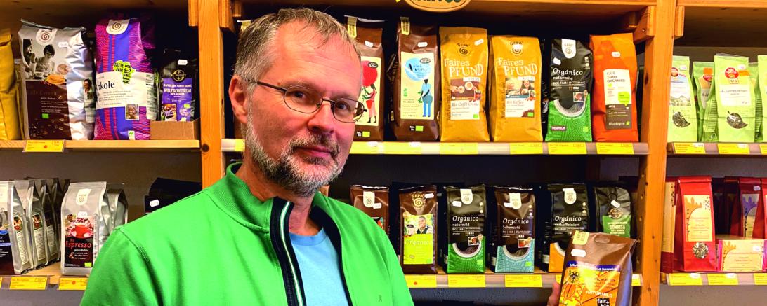 Das Bild zeigt Andreas Plohmann, 1. Vorsitzender des Solidarität Für Eine Welt e.V. Donauwörth.