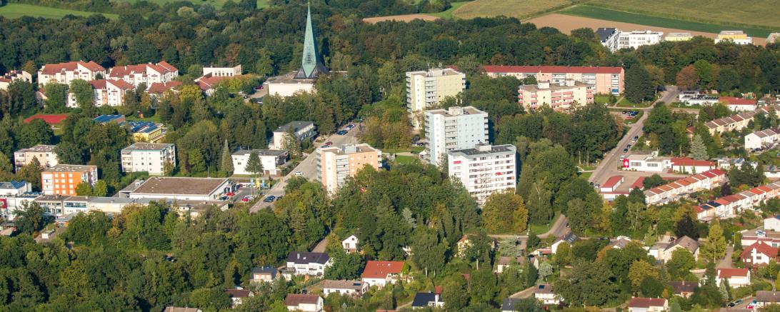 Luftbild der Parkstadt.