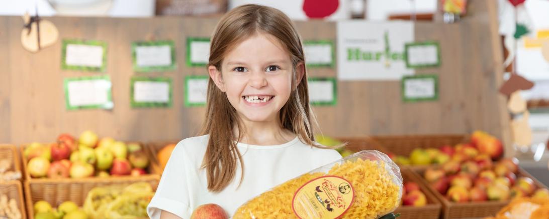 Regionale Nudeln bei der Verlosungs-Aktion in den Dorf- und Stadtläden zu gewinnen.