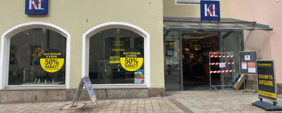 In Donauwörth findet derzeit in der K&L-Filiale ein großer Räumungsverkauf statt. 