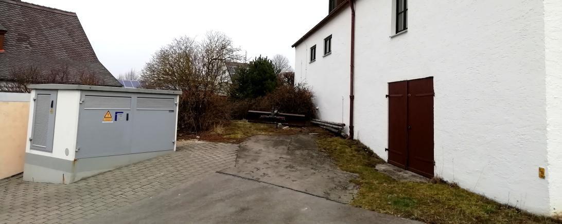 Rückseite des Feuerwehrgerätehauses Herkheim 