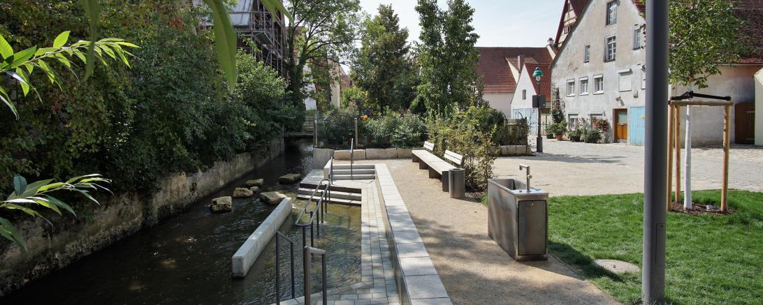 Das Bild zeigt die Nördlinger Kneipp-Anlage