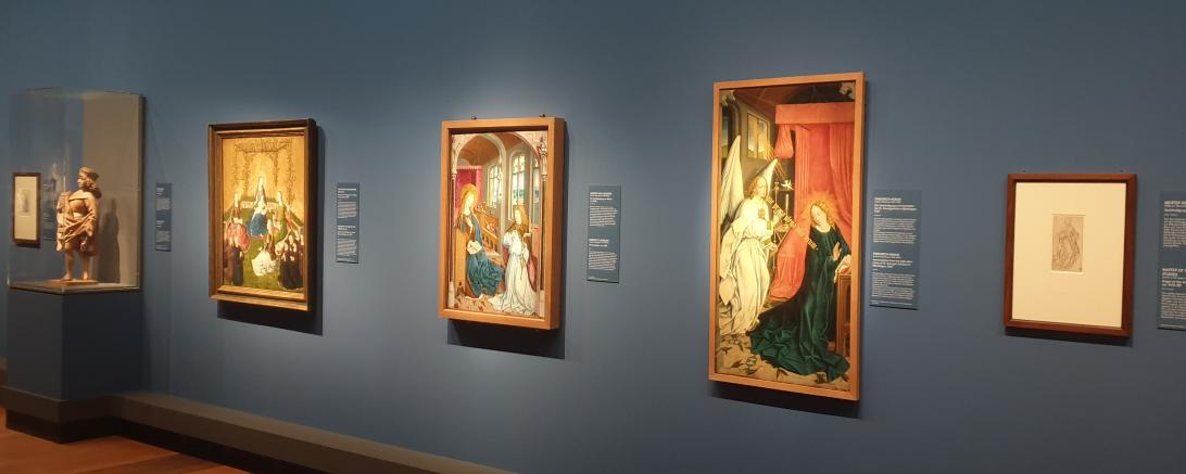 Friedrich Herlins "Verkündigung" aus dem Hochaltar von St. Georg wird aktuell in der Berliner Gemäl-degalerie ausgestellt.