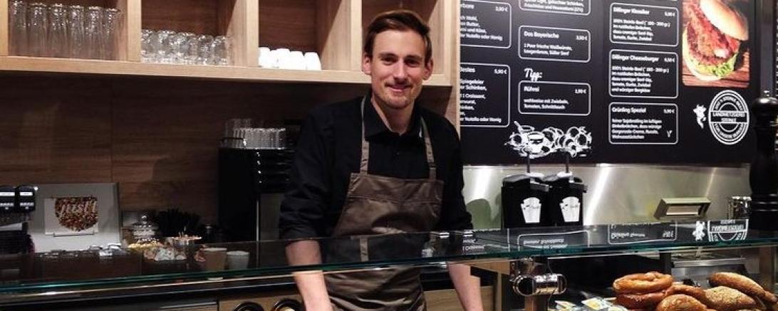 Benedikt Steinle in seinem Metzgorant "Benedekt's". 