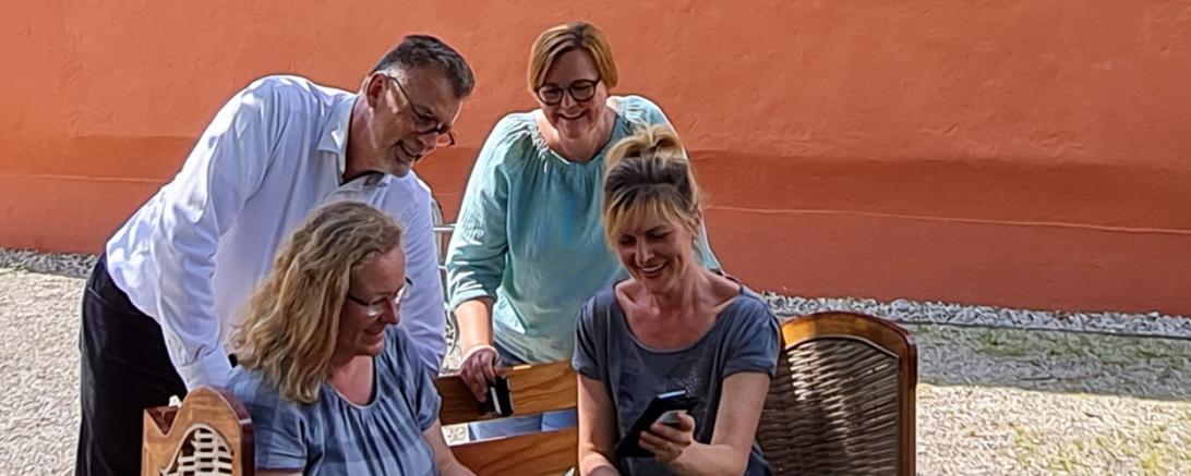 v.l.n.r. Thomas Heitele, Daniela Benkert, Sylvia Huber, Kristina Wnuk