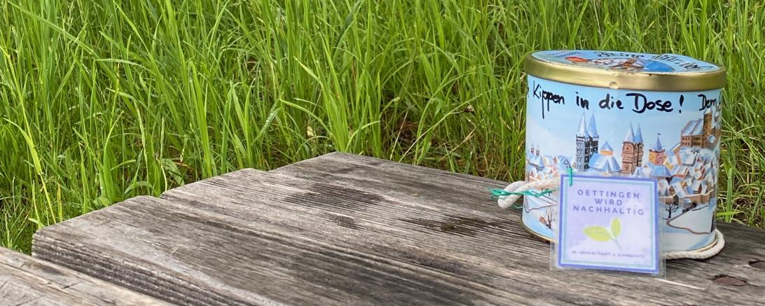 Die Kippen-Sammeldosen auf dem Roßfeld wurden von Mitlgiedern des Arbeitskreises selbst gebastelt und aufgestellt. 