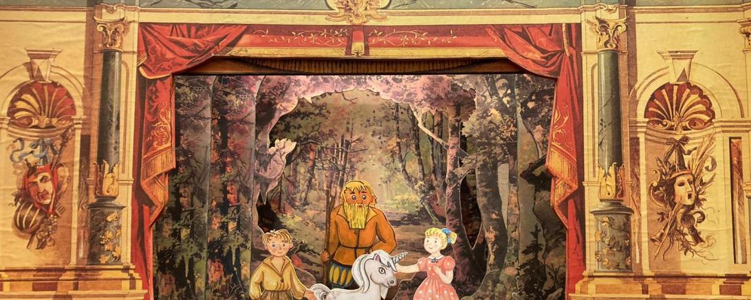 „Das silberne Einhorn“ ist eine poetische Erzählung des Schriftstellers Max Kruse, die von Zoels für das Papiertheater inszeniert wurde.