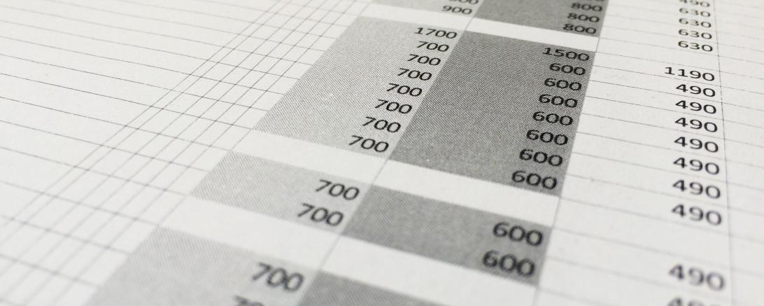 Zahlen in einer Excel-Tabelle