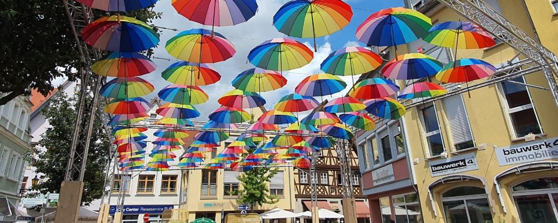 Ab dem 14. Juni soll - ähnlich wie auf diesem Bild - auch das Donauwörther Ried mit der "Umbrella Road" verschönert werden. 
