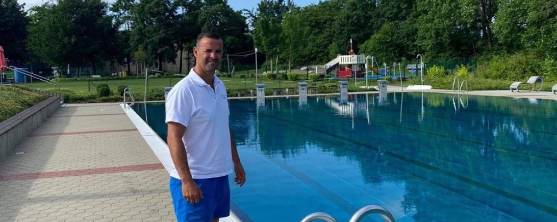 Schwimmlehrer Ralf Großmann. 