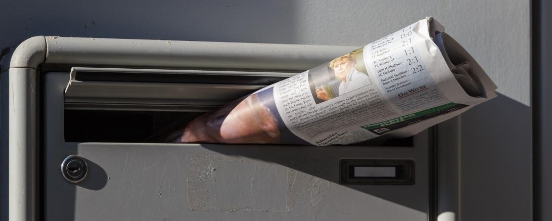 Zeitung im Briefkasten 
