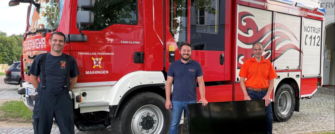 Christoph Mayer (Kommandant), Patrick Schüler (KFZ Schüler) und Ulrich Wolf (Schreinerei Wolf).