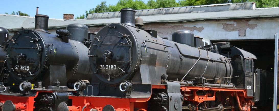 Dampflocks im Bayerischen Eisenbahnmusuem. 