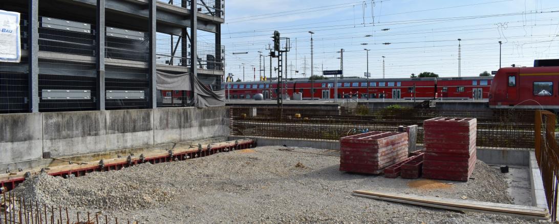 Die Baustelle am Donauwörther Bahnhof 
