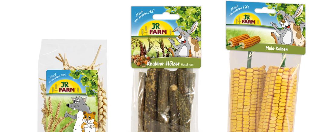 Auf dem Bild zu sehen die Produkte der JR Farm.