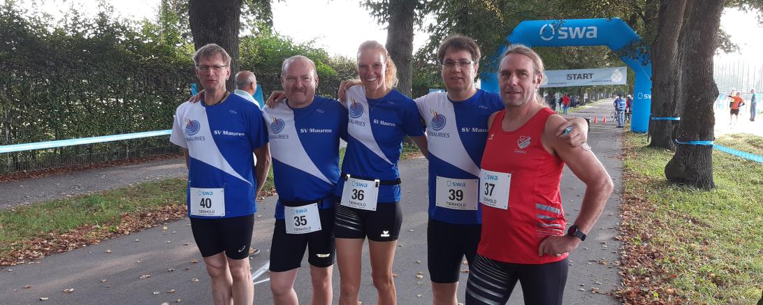 Auf dem Bild sieht man die vier Läufer der LG Donau-Ries.