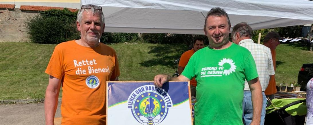 Auf dem Bild sind Johannes Thum und Albert Riedelsheimer zu sehen.